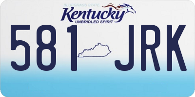 KY license plate 581JRK