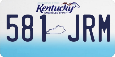 KY license plate 581JRM