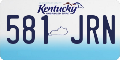 KY license plate 581JRN