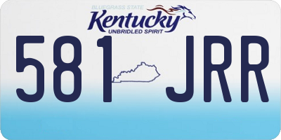 KY license plate 581JRR
