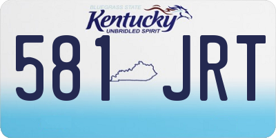 KY license plate 581JRT