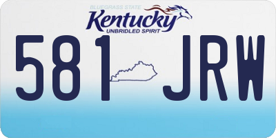 KY license plate 581JRW