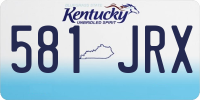 KY license plate 581JRX