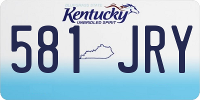 KY license plate 581JRY