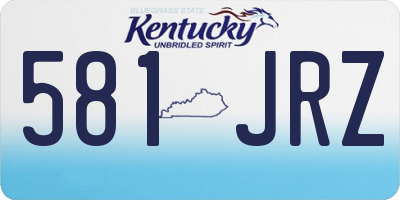 KY license plate 581JRZ