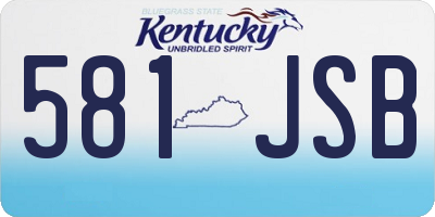 KY license plate 581JSB
