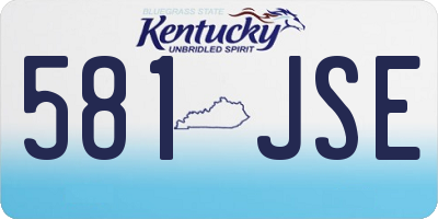 KY license plate 581JSE