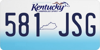 KY license plate 581JSG