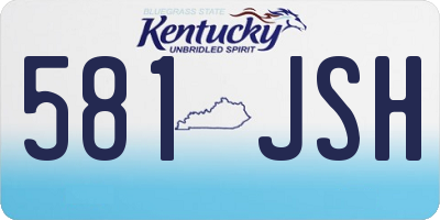 KY license plate 581JSH