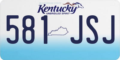 KY license plate 581JSJ