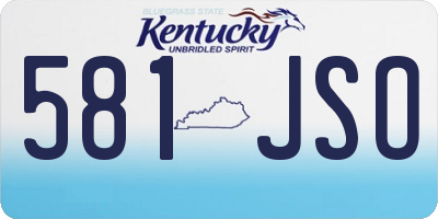 KY license plate 581JSO