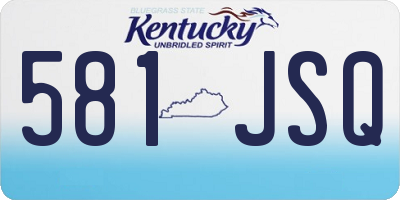 KY license plate 581JSQ