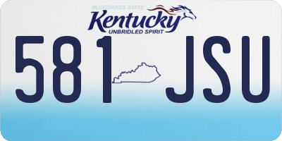 KY license plate 581JSU