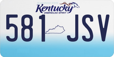 KY license plate 581JSV