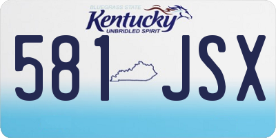 KY license plate 581JSX