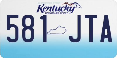 KY license plate 581JTA