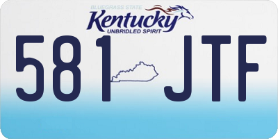 KY license plate 581JTF
