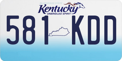 KY license plate 581KDD