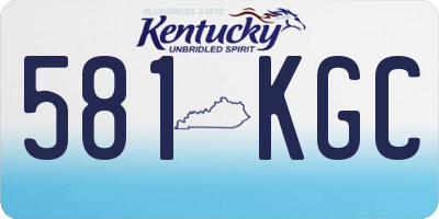 KY license plate 581KGC