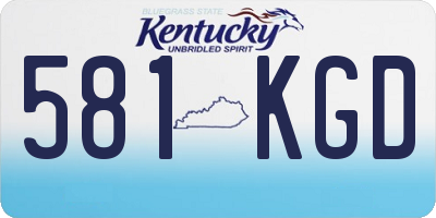 KY license plate 581KGD
