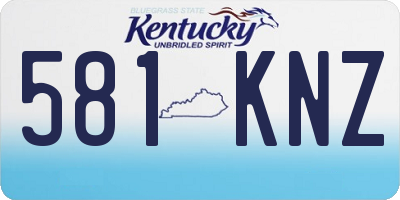 KY license plate 581KNZ