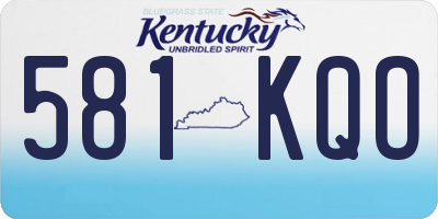 KY license plate 581KQO