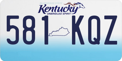 KY license plate 581KQZ