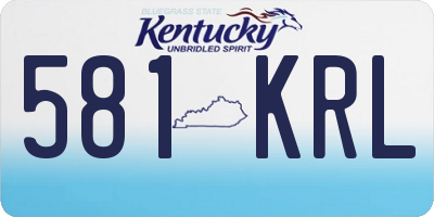 KY license plate 581KRL