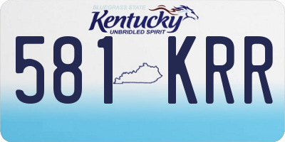 KY license plate 581KRR