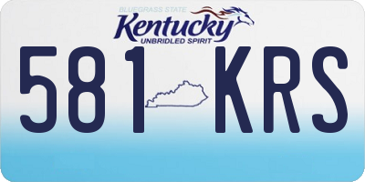 KY license plate 581KRS
