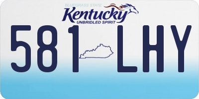 KY license plate 581LHY