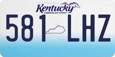 KY license plate 581LHZ
