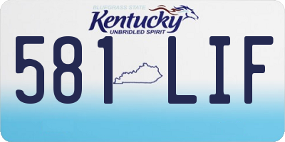 KY license plate 581LIF