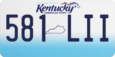 KY license plate 581LII