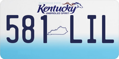 KY license plate 581LIL
