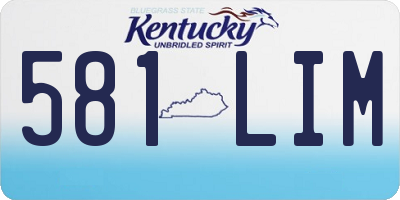 KY license plate 581LIM
