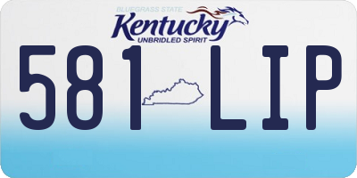 KY license plate 581LIP