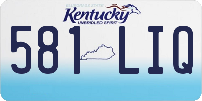 KY license plate 581LIQ