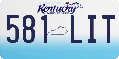 KY license plate 581LIT