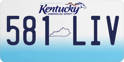 KY license plate 581LIV