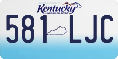 KY license plate 581LJC