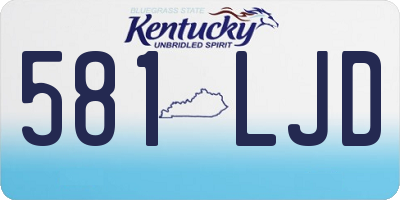 KY license plate 581LJD