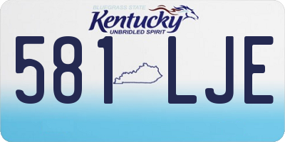 KY license plate 581LJE