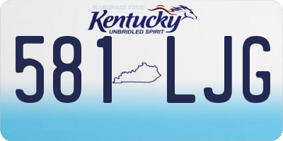 KY license plate 581LJG
