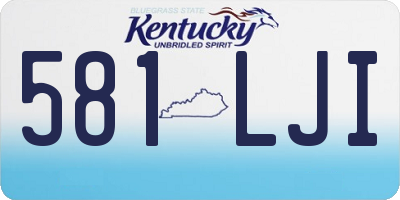 KY license plate 581LJI