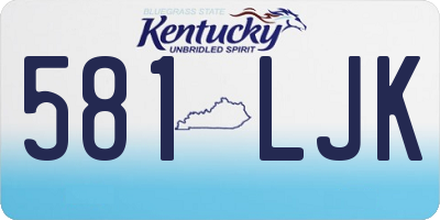 KY license plate 581LJK