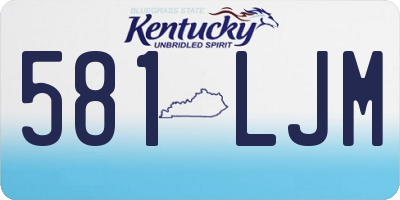 KY license plate 581LJM