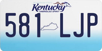 KY license plate 581LJP