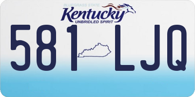 KY license plate 581LJQ