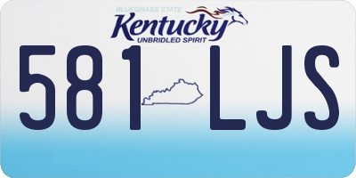 KY license plate 581LJS
